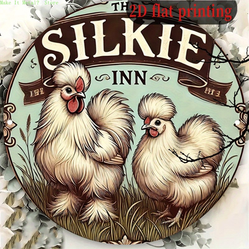 Brass Weight Plate - Vintage The Silkie Inn Round Tin
