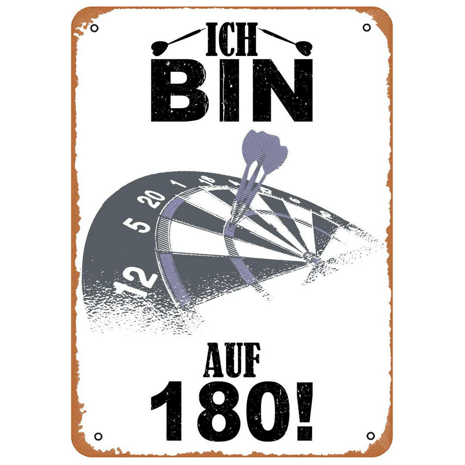 Vintage Darts & Beer Tin Sign, - Brass Weight Plate recension och pris