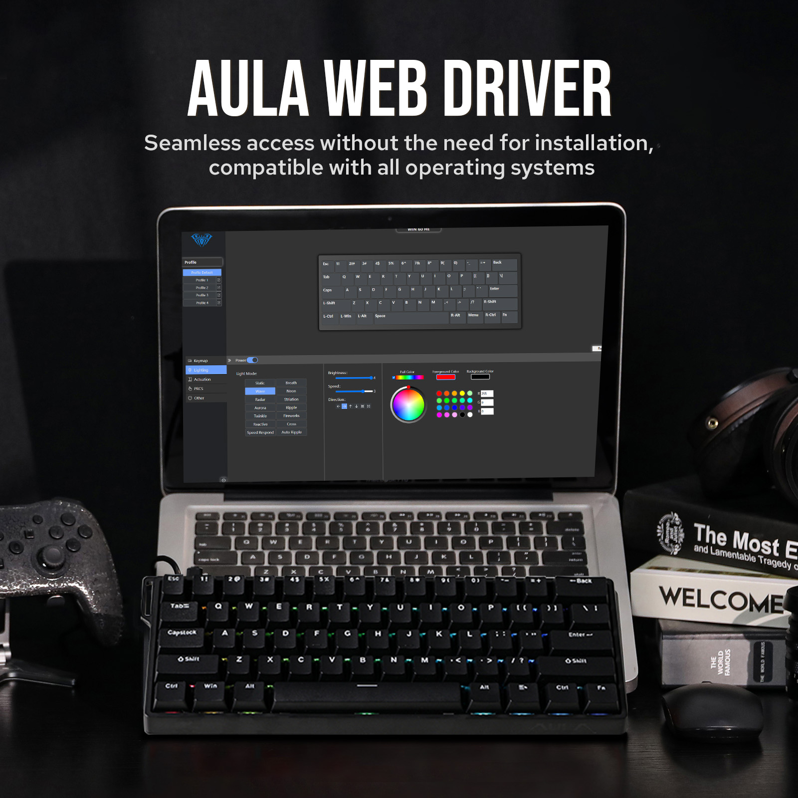 Custom AULA WIN60 HE WIN60 HE  - Gaming Keyboard Hall Effect Switches recension och pris