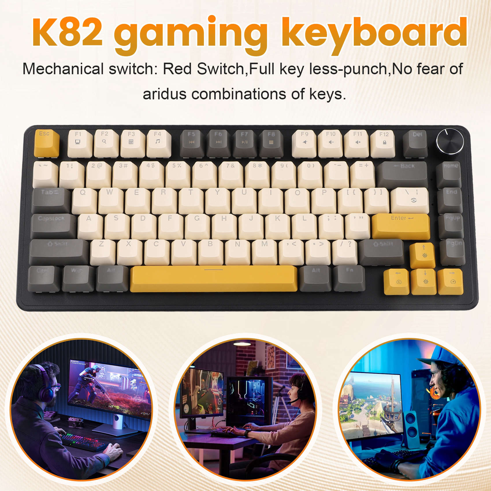 K82 Gaming Keyboard With Media - Keyboard Gaming Blue Switch recension och pris