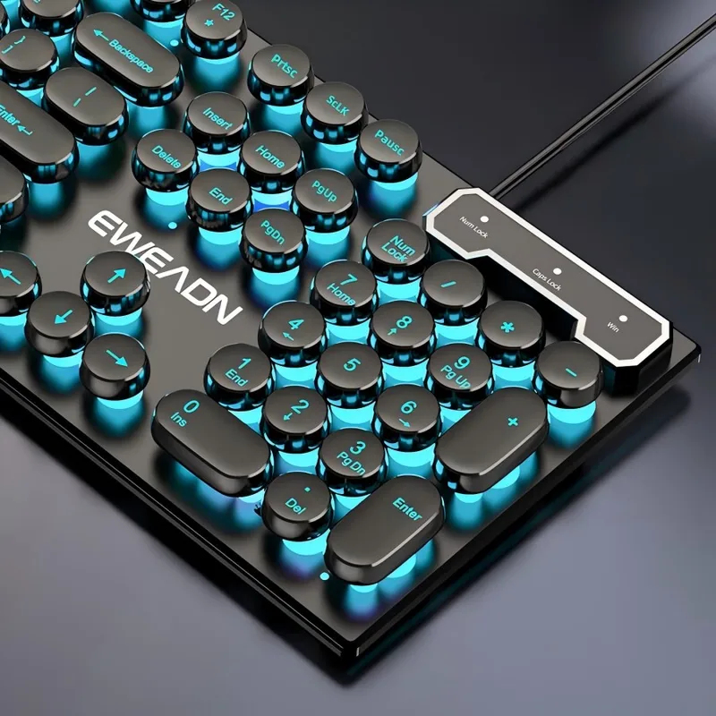 Retro Punk Mechanical Feel Key - Gaming Keyboard Mouse And Headset Combo recension och pris