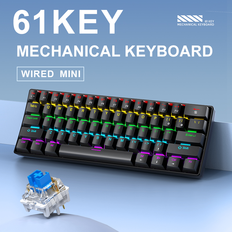 APAYADO K61 Wired Mechanical G - Keyboard Gaming Blue Switch recension och pris