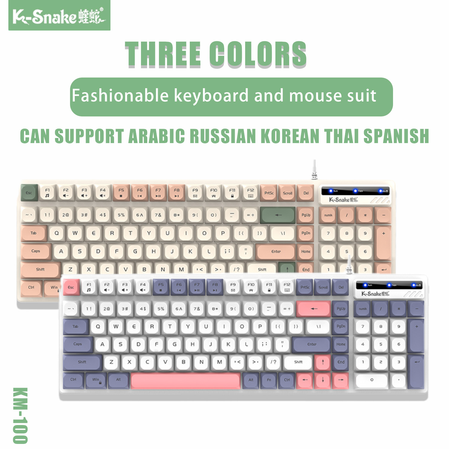 K-Snake KM100 Wired Fashion Ke - Gaming Keyboard Mouse And Headset Combo recension och pris