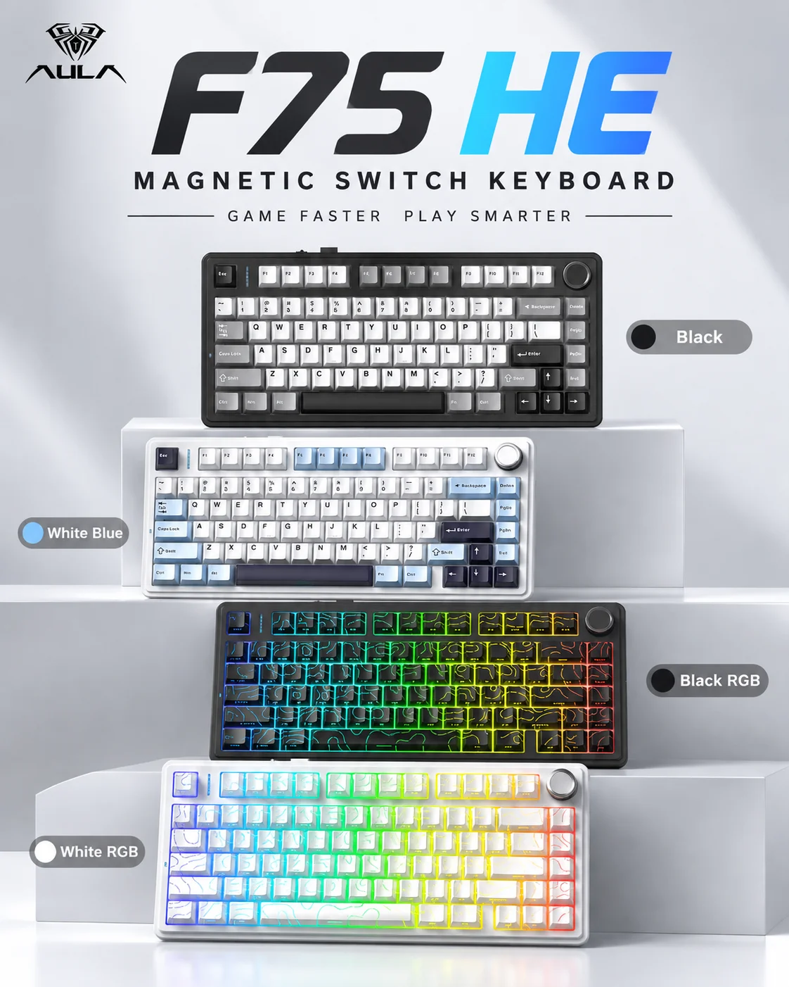 AULA F75 HE Magnetic Keyboard  - Gaming Keyboard Hall Effect Switches recension och pris
