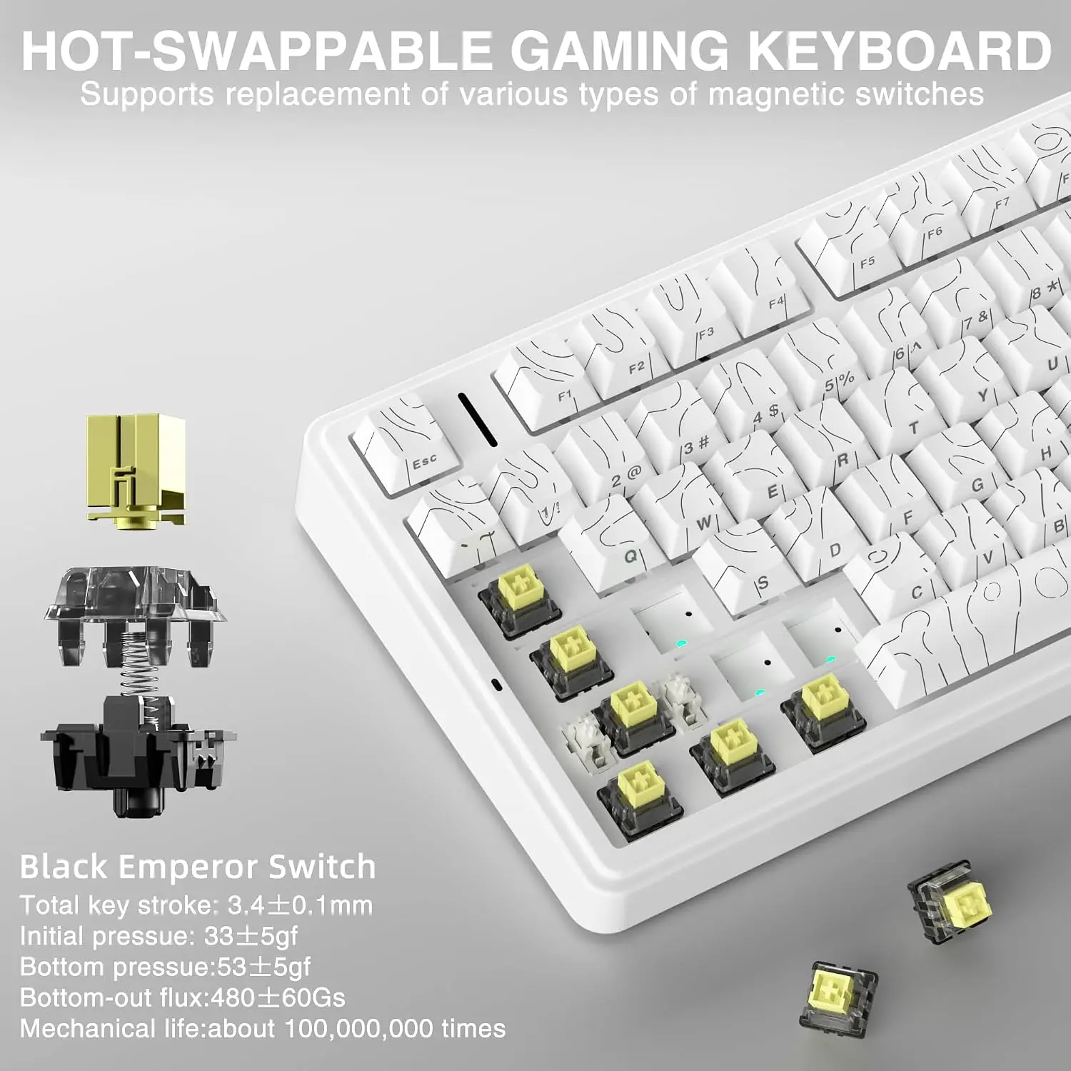 AULA F75 HE Magnetic Keyboard  - Gaming Keyboard Hall Effect Switches recension och pris