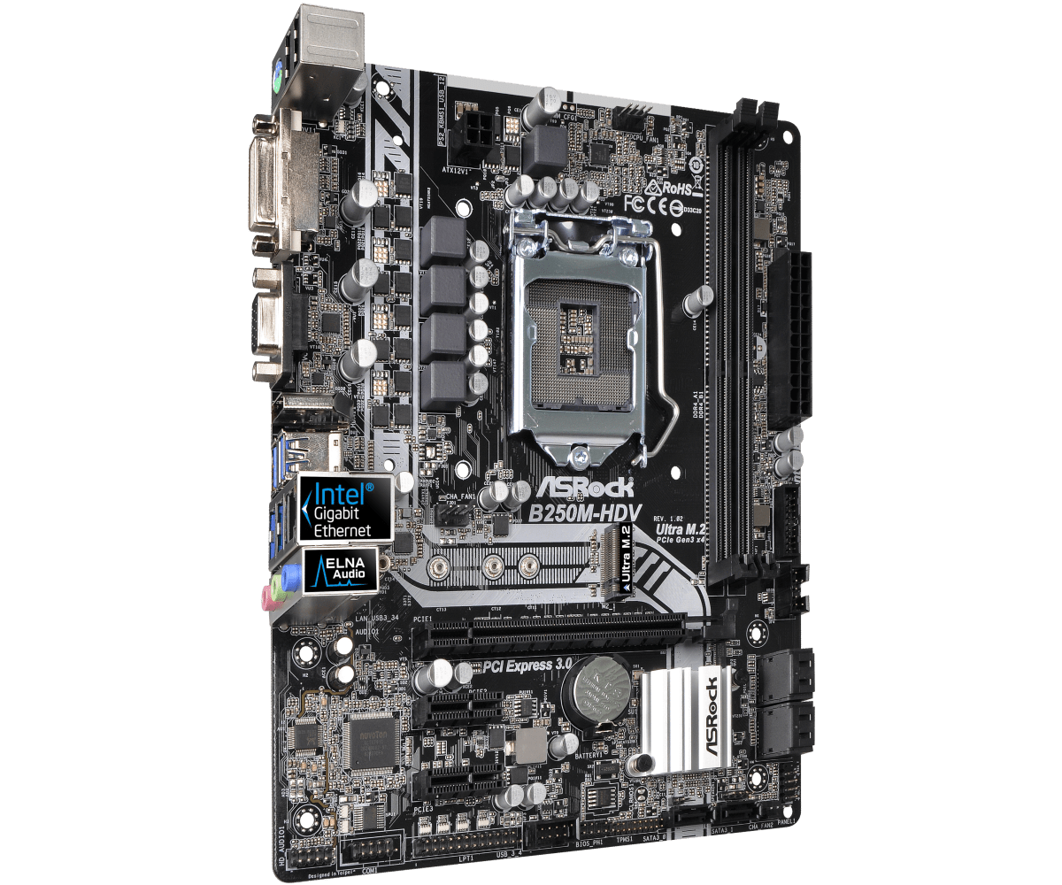 ASRock B250M-HDV Motherboard L - Intel Cpu Core I5 recension och pris